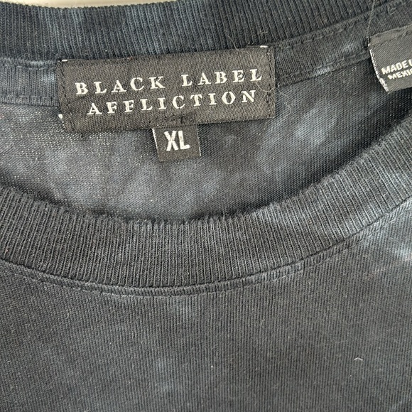 Affliction Black and Green Long Sleeve Tee with  Sparkly Skull Design Size‎ XL - Picture 7 of 11